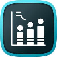 histogramme Créatif icône conception vecteur
