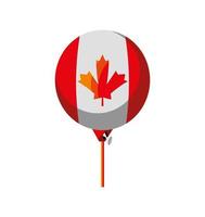 drapeau canadien en ballon vecteur