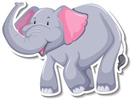 personnage de dessin animé d'éléphant sur fond blanc vecteur