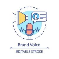 icône de concept de voix de marque vecteur