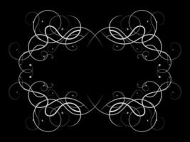 cadre noir avec arbre curl raisin. image vectorielle nouvelle vecteur
