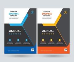 modèle de conception de rapport annuel moderne et créatif vecteur