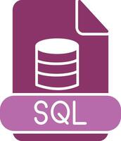 sql glyphe deux Couleur icône vecteur