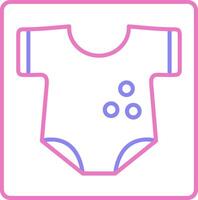 bébé vêtements linéaire deux Couleur icône vecteur