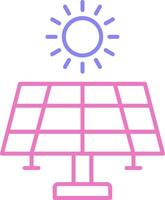 solaire énergie linéaire deux Couleur icône vecteur