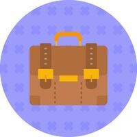 valise plat autocollant icône vecteur
