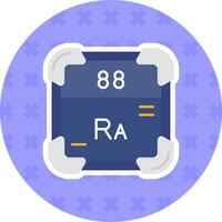 radium plat autocollant icône vecteur