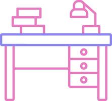 bureau linéaire deux Couleur icône vecteur
