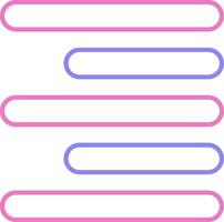 horizontal droite aligner linéaire deux Couleur icône vecteur