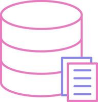 Les données linéaire deux Couleur icône vecteur