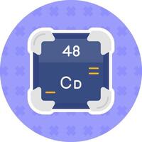 cadmium plat autocollant icône vecteur