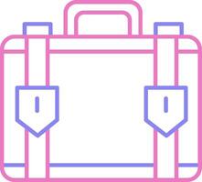 valise linéaire deux Couleur icône vecteur