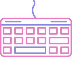 clavier linéaire deux Couleur icône vecteur