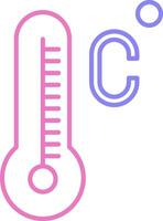 celsius linéaire deux Couleur icône vecteur