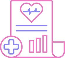 médical rapport linéaire deux Couleur icône vecteur