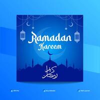 Ramadan kareem social médias Publier conception modèle vecteur