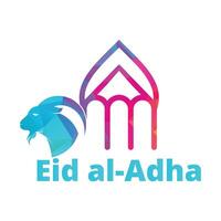 eid Al adha logo illustration. vecteur