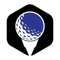 le golf logo conception modèle vecteur. le golf Balle sur tee logo conception icône. vecteur