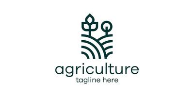 agricole logo conception, agriculture, minimaliste ligne logo conception. vecteur