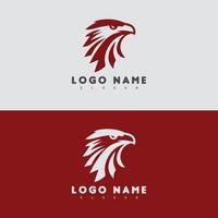 minimaliste Aigle visage logo conception vecteur