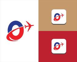 Voyage lettre logo conception vecteur