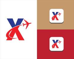 Voyage lettre logo conception vecteur