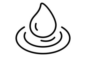 gouttelette icône. icône en relation à hydratation et soins de la peau. ligne icône style. élément illustration vecteur