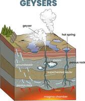 illustration de geysers diagramme infographie vecteur