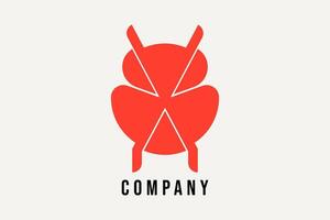 lettre une logo est combiné avec un fourmi. adapté pour affaires logos. plat vecteur logo conception modèle élément.