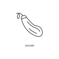 Zucchini concept ligne icône. Facile élément illustration. Zucchini concept contour symbole conception. vecteur
