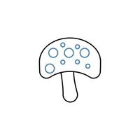 champignon concept ligne icône. Facile élément illustration. champignon concept contour symbole conception. vecteur