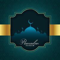 Ramadan kareem illustration dans d'or style vecteur