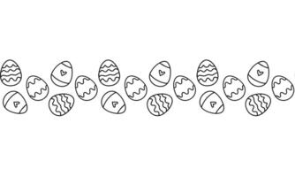 sans couture frontière. collection Pâques des œufs Icônes bannière Contexte. Pâques conception. vecteur