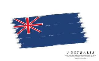 Australie drapeau brosse vecteur Contexte. grunge style pays drapeau de Australie brosse accident vasculaire cérébral isolé sur blanc Contexte