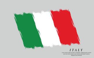 Italie drapeau brosse vecteur Contexte. grunge style pays drapeau de Italie brosse accident vasculaire cérébral isolé sur blanc Contexte
