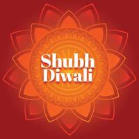 shubh diwali carte dans mandala décoratif style vecteur