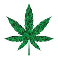 cannabis marijuana feuille dans papercut style vecteur