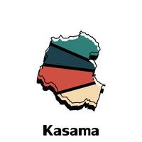 carte de Kasama ville - Japon carte et infographie de provinces, politique Plans de Japon, Région de Japon pour votre entreprise vecteur