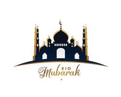 islamique Festival eid mubarak un événement Contexte avec mosquée conception vecteur