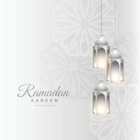 islamique Ramadan kareem réaliste salutation conception vecteur