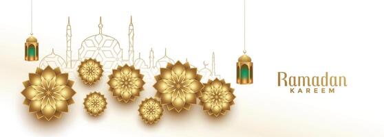 arabe Ramadan kareem islamique eid Festival bannière conception vecteur