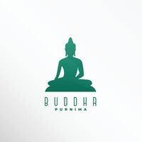 hindou religieux Bouddha Purnima Contexte pour interne paix et Foi vecteur