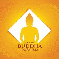 content Bouddha Purnima spirituel Contexte dans papier Couper style vecteur