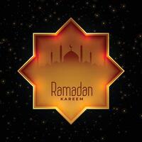 Ramadan kareem islamique décoratif d'or Contexte conception vecteur