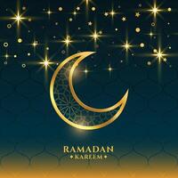 magnifique Ramadan kareem saint saison salutation carte conception vecteur