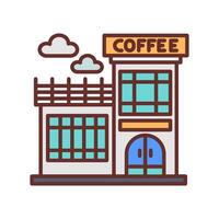 café icône de la boutique dans vecteur. illustration vecteur