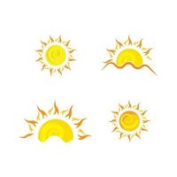 icône d & # 39; illustration vectorielle soleil vecteur