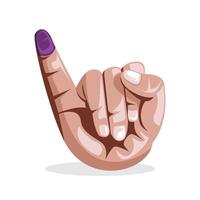indonésien peu doigt vote dans général élection illustration, pilkada, pemilu, kpu vecteur