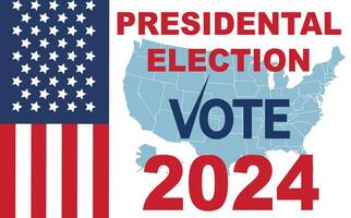 2024 présidentiel élection journée dans Etats-Unis, novembre 5, carte conception. voter pour votre futur vecteur