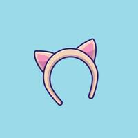 chat oreille bandeau Facile dessin animé vecteur illustration Nouveau année des trucs concept icône isolé